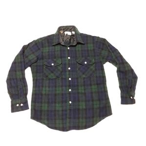 100% Wool Button Up Long Sleeve Kids Large